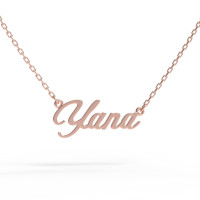 A pendant with a name on a gold-plated chain 320213-0,4 Yana