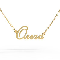 Gold name pendant on a chain 320120-0,3 Ольга