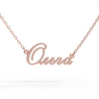 Gold name pendant on a chain 320110-0,4 Ольга