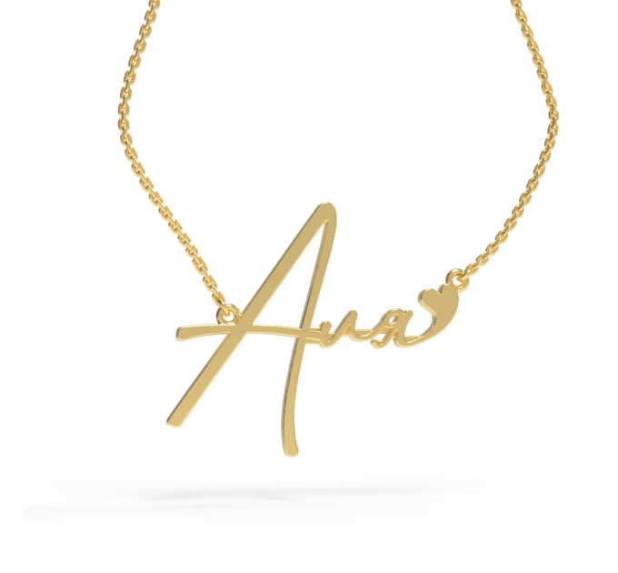 A pendant with a name on a gold-plated chain 320223-0,4 Aля-1