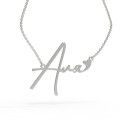 Silver name pendant on a chain 320232-0,4 Aля-1