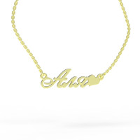 Gold name pendant on a chain 320120-0,4 Аля-2