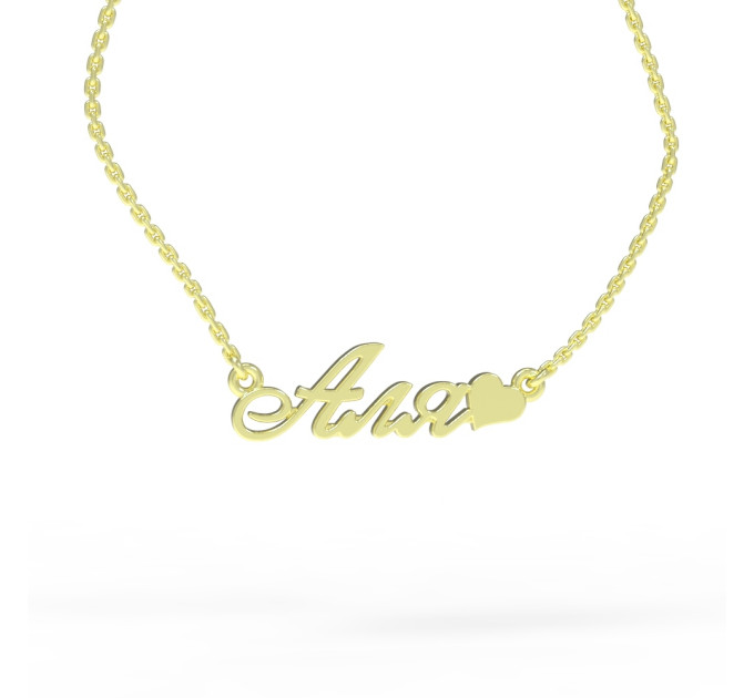 Gold name pendant on a chain 320120-0,4 Аля-2