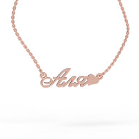 A pendant with a name on a gold-plated chain 320213-0,4 Аля-2