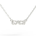Silver name pendant on a chain 320232-0,4 Буся