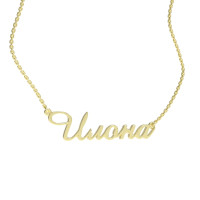 Gold name pendant on a chain 320120-0,3 Илона