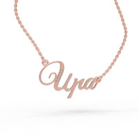 Personalized gold pendant on a chain 320110-0,4ДБ Ира