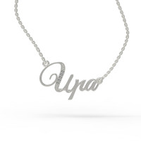 Personalized gold pendant on a chain 320130-0,3ДБ Ира