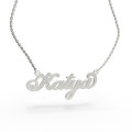Silver name pendant on a chain 320232-0,4фб Katya-2