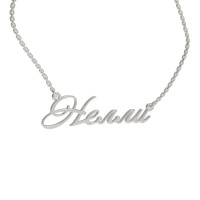 Silver name pendant on a chain 320232-0,4 Нелли