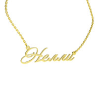 Gold name pendant on a chain 320120-0,3 Нелли