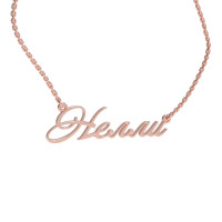 Gold name pendant on a chain 320110-0,3 Нелли