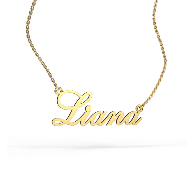 A pendant with a name on a gold-plated chain 320223-0,4 Liana