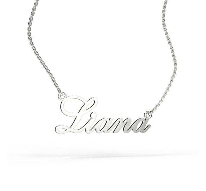 Silver name pendant on a chain 320232-0,4 Liana