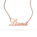 A pendant with a name on a gold-plated chain 320213-0,4 Liana
