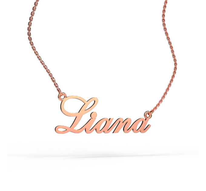 Gold name pendant on a chain 320110-0,3 Liana
