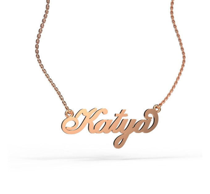 Gold name pendant on a chain 320110-0,3 Katya-1