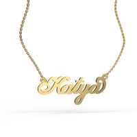 Gold name pendant on a chain 320120-0,3 Katya-1