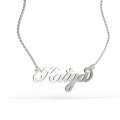 Silver name pendant on a chain 320232-0,4 Katya-1