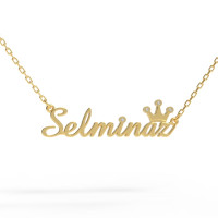 A pendant with a name on a gold-plated chain 320223-0,4фб Selminaz