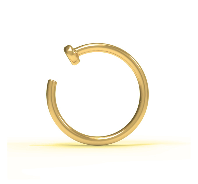 Кольцо для пирсинга серебряное со шляпкой 501223-7-0,8