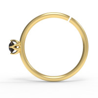 Кольцо для пирсинга золотое с бриллиантом Лотос 502120ДЧ-2,25-8-0,8