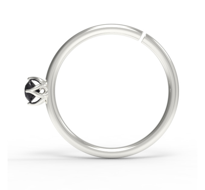 Кольцо для пирсинга золотое с бриллиантом Лотос 502130ДЧ-2,0-8-0,8