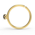 Кільце для пірсингу золоте з діамантом Лотос 502120ДЧ-2,0-10-0,8