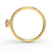 Кольцо для пирсинга золотое c фианитом Лотос 502120фб-2,0-8-1,0