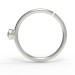 Кольцо для пирсинга серебряное c фианитом 504232фб-2,25-8-0,8