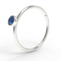 Piercing ring with stone 504130САПФ-2,0-10-1,0