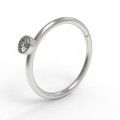 Кольцо для пирсинга золотое с бриллиантом 504130ДБ-2,25-10-1,0