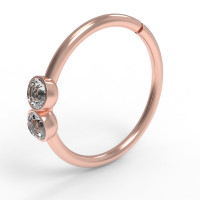 Piercing ring two stones 506110М-2,0-10-1,0