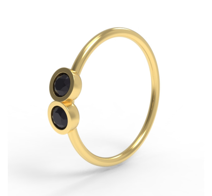 Кольцо для пирсинга золотое с бриллиантами 506120ДЧ-2,0-8-0,8
