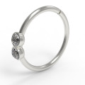 Piercing ring two stones506232фб-2,0-10-0,8