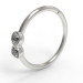 Piercing ring two stones506130фб-2,0-8-0,8