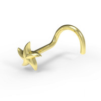 Пірсинг в ніс золотий Морська зірка 513120