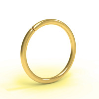 Кольцо для пирсинга серебряное с разрезом 524223-11-1,0