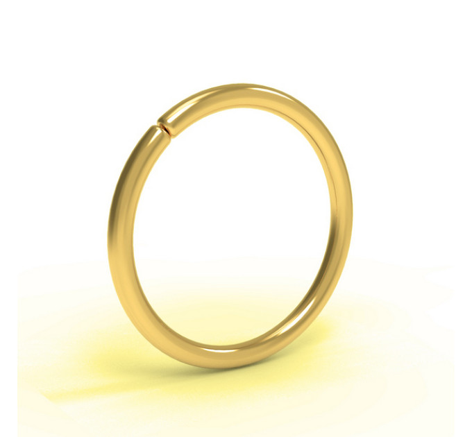Кольцо для пирсинга серебряное с разрезом 524223-14-0,8