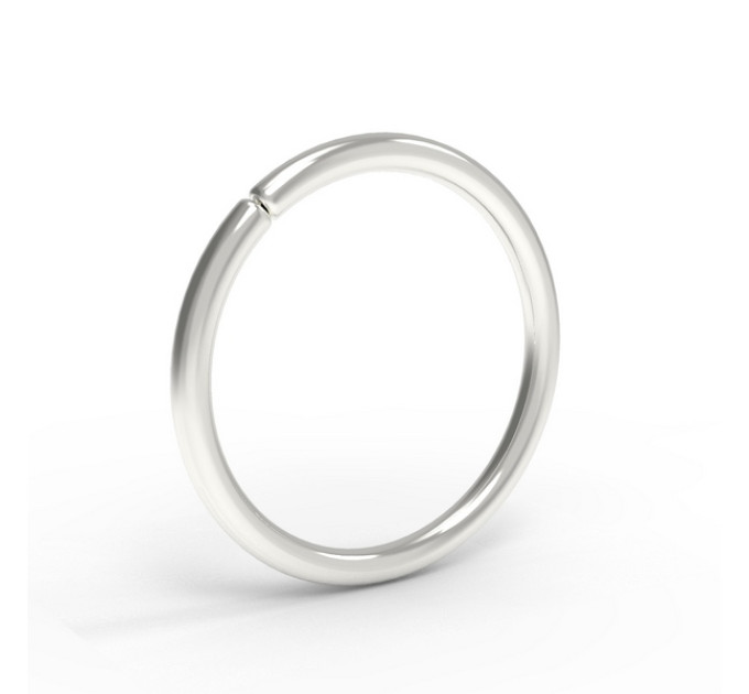 Кольцо для пирсинга серебряное с разрезом 524232-10-1,0