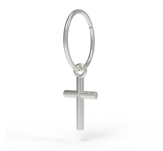 Earring with a round cross 527232-8-1,0