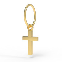 Сережка золотая Крестик граненный 525120-9-1,0