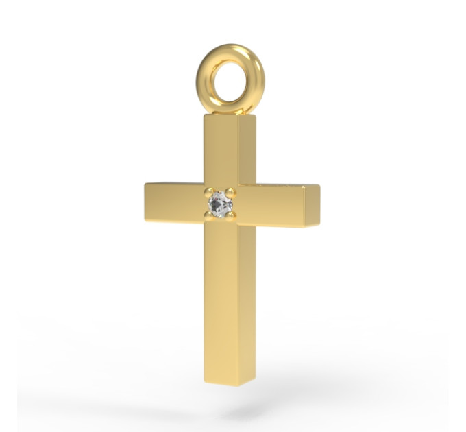Підвіска на сережку золота Хрестик з діамантом 526120ДБпідвіс