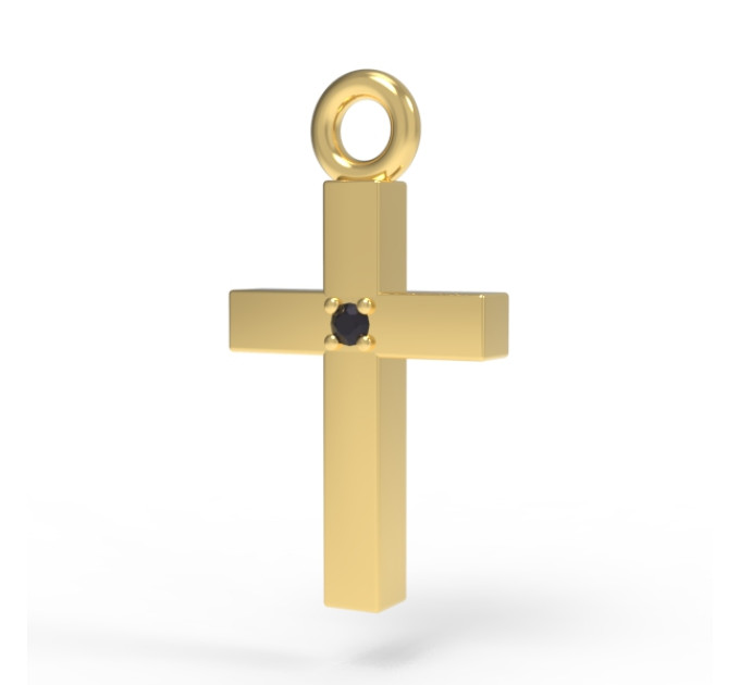 Підвіска на сережку золота Хрестик з діамантом 526120ДЧпідвіс