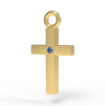 Підвіска на сережку золота Хрестик з сапфіром 526120САПФпідвіс