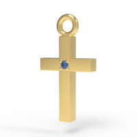 Підвіска на сережку золота Хрестик з сапфіром 526120САПФпідвіс