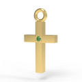 Підвіска на сережку золота Хрестик з смарагдом 526120СМАРпідвіс
