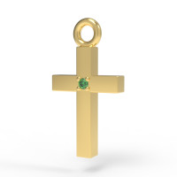 Підвіска на сережку золота Хрестик з смарагдом 526120СМАРпідвіс