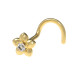 Nose piercing Flower 529120ДБ-3/5 - Nose piercing from Jewelry Arts In the UMGold store