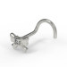 Nose piercing Bow 535130ДБ-3/5 - Nose piercing from Jewelry Arts In the UMGold store